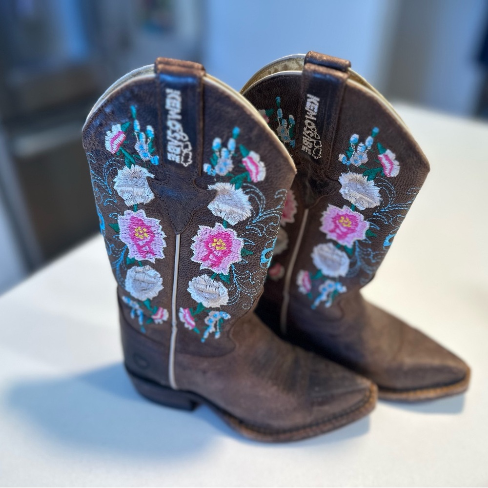 Kemo Sabe Girls Floral Cowboy Boot 9